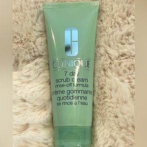 New Clinique 7 day scrub cream off rinse off formula.